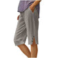 ⏳Limited-time offer⏰Women's plain casual capri pants with pockets