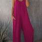 Clearance Sale! 🌸 Loose Sleeveless Wide-Leg Jumpsuit with Pockets - Stretchy & Flowy