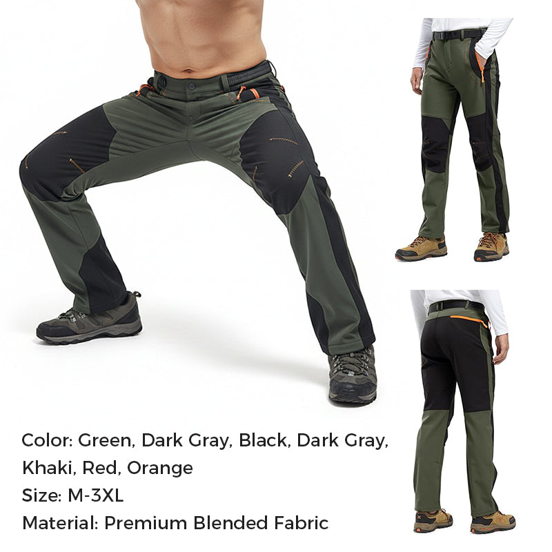🔥👖 מכנסי טיולים חמים, עמידים ברוח ובמים, עם מותניים אלסטיות