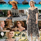 ⏳Time-limited Special⏰ Women's Off-the-Shoulder V-Neck Printed Dress