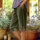 ⏳Limited-time offer⏰Women's plain casual capri pants with pockets