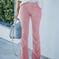 ✨High Waist Slim Micro Corduroy Elastic Waist Lounge Pants