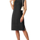 🔥Summer Sale 49% OFF🌸Women Round Neck Loose Split Wrinkle-Free Midi Dress with Pockets