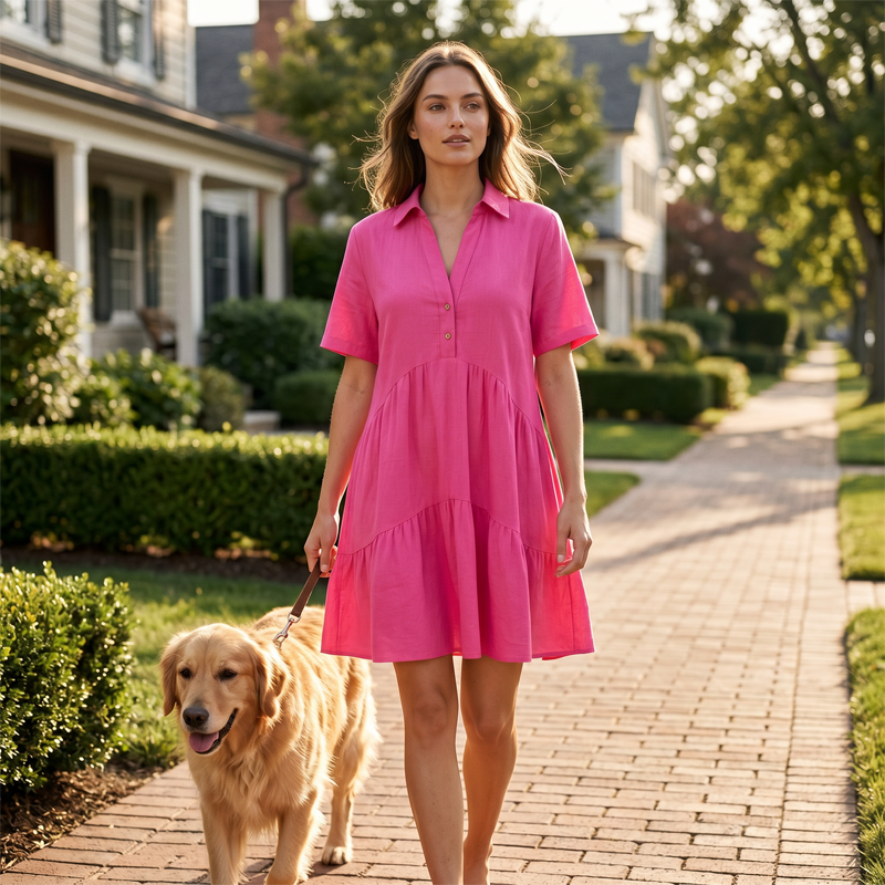 🌿☀️ LIMITED TIME 50% OFF! 👗Cotton-Linen A-Line Dress – Breathable & Lightweight – Stay Cool All Summer.