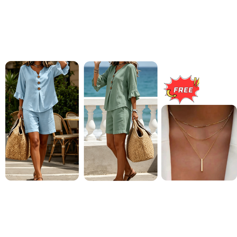 🔥Women's Casual Cotton Blend 2-Piece Set