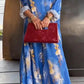 Women's Floral Print Asymmetrical Tunic & Pants Set