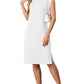 🔥Summer Sale 49% OFF💥Women Round Neck Loose Split Wrinkle-Free Midi Dress with Pockets