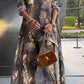 Women's Floral Print Asymmetrical Tunic & Pants Set