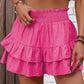 📢📢57% OFF !! ⏰Solid Color Stretch Waist Layered Short Skirt