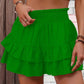 📢📢57% OFF !! ⏰Solid Color Stretch Waist Layered Short Skirt