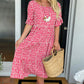 🎁 Hot Sale🎁50%OFF💥Round Neck Polka Dot Print Midi Dress