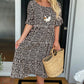 🎁 Hot Sale🎁50%OFF💥Round Neck Polka Dot Print Midi Dress