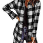 Women’s Plaid Longline Shirt Jacket