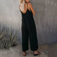 Clearance Sale! 🌸 Loose Sleeveless Wide-Leg Jumpsuit with Pockets - Stretchy & Flowy