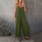 Clearance Sale! 🌸 Loose Sleeveless Wide-Leg Jumpsuit with Pockets - Stretchy & Flowy