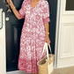 💝Hot Sale💝👗V-neck Cozy Bohemian Latest Style Dress✨