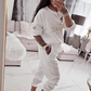 🍁🍂Women's casual set, printed top and loose pants
