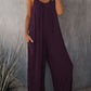 Clearance Sale! 🌸 Loose Sleeveless Wide-Leg Jumpsuit with Pockets - Stretchy & Flowy