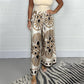 🔥Hot Sale-50% Off✨Women’s Stylish Printed Satin Wide-Leg Pants