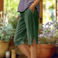 ⏳Limited-time offer⏰Women's plain casual capri pants with pockets