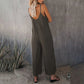 Clearance Sale! 🌸 Loose Sleeveless Wide-Leg Jumpsuit with Pockets - Stretchy & Flowy