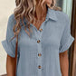 🔥HOT SALE 50% OFF🔥Women's Buttoned Short Sleeve Pocket Casual Shirt Dress