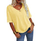 💖✨This Week's Special Price ￡15.99🌸Women's Solid Color V-Neck T-shirt