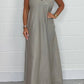 Women's Flowy T-Back Maxi Dress