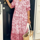 💝Hot Sale💝👗V-neck Cozy Bohemian Latest Style Dress✨