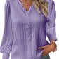 📢📢60 % OFF !!🎅Women's Long Sleeve V-Neck Lace Loose Shirt