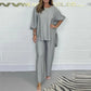 Hot sale 50 % OFF💝Women's Long Sleeve High Waisted Wide Leg Pants Suit