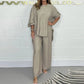 Hot sale 50 % OFF💝Women's Long Sleeve High Waisted Wide Leg Pants Suit