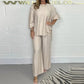 Hot sale 50 % OFF💝Women's Long Sleeve High Waisted Wide Leg Pants Suit