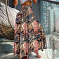 2025 new casual fashion floral skirt with half body