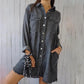 🎉Women’s Faux Denim Comfortable Lapel Coat Shirt