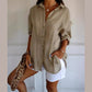 🔥Clearance Sale🌷Classic Pleated Textured Single-Breasted Lapel Shirt for Women
