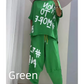 Women’s Casual Loose Fit Two-Piece T-Shirt & Pants Set