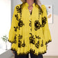 Women’s Boho Style Printed Ruffle Top