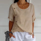 Women's Crew Neck Side Button Blouse💖