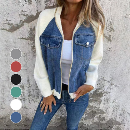 💥32%OFF💥Women's Creative Denim Splicing Jacket