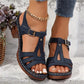 🔥Open-Toe Cutout Block Sandals with Buckle Strap✨