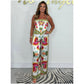 🔥New Arrival 59% OFF⚡50K+ SOLD!💝Spaghetti Strap Printed Top & Loose Women's Pants 2-Piece Set