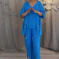 🔥Limited Time 50% OFF🔥Women's Cotton Linen V-Neck 2-Piece Set