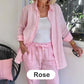 🌸 Spring Hot Sale 75% OFF🌸Women's cotton linen long sleeve blouse and pants set
