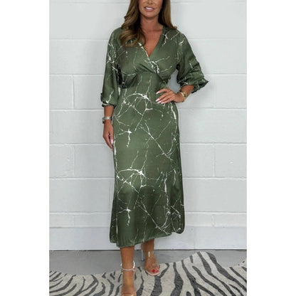V-Neck Long Sleeve Midi Dress🥰🥰HOT SALE - 50% OFF