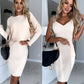 🌷💝Last Day Sale 49%OFF - 👗Knit Pullover Sweater and Cami Dress Set