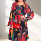 🌷Limited Time 48% OFF💞Long Sleeve Round Neck Lightweight Floral Dress
