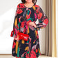 🌷Limited Time 48% OFF💞Long Sleeve Round Neck Lightweight Floral Dress