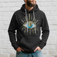 Men's Casual Long Sleeve Evil Eye Hooded Sweatshirt