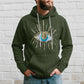 Men's Casual Long Sleeve Evil Eye Hooded Sweatshirt